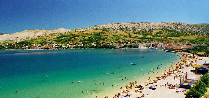 Teplota Moře Chorvatsko Ostrov Pag